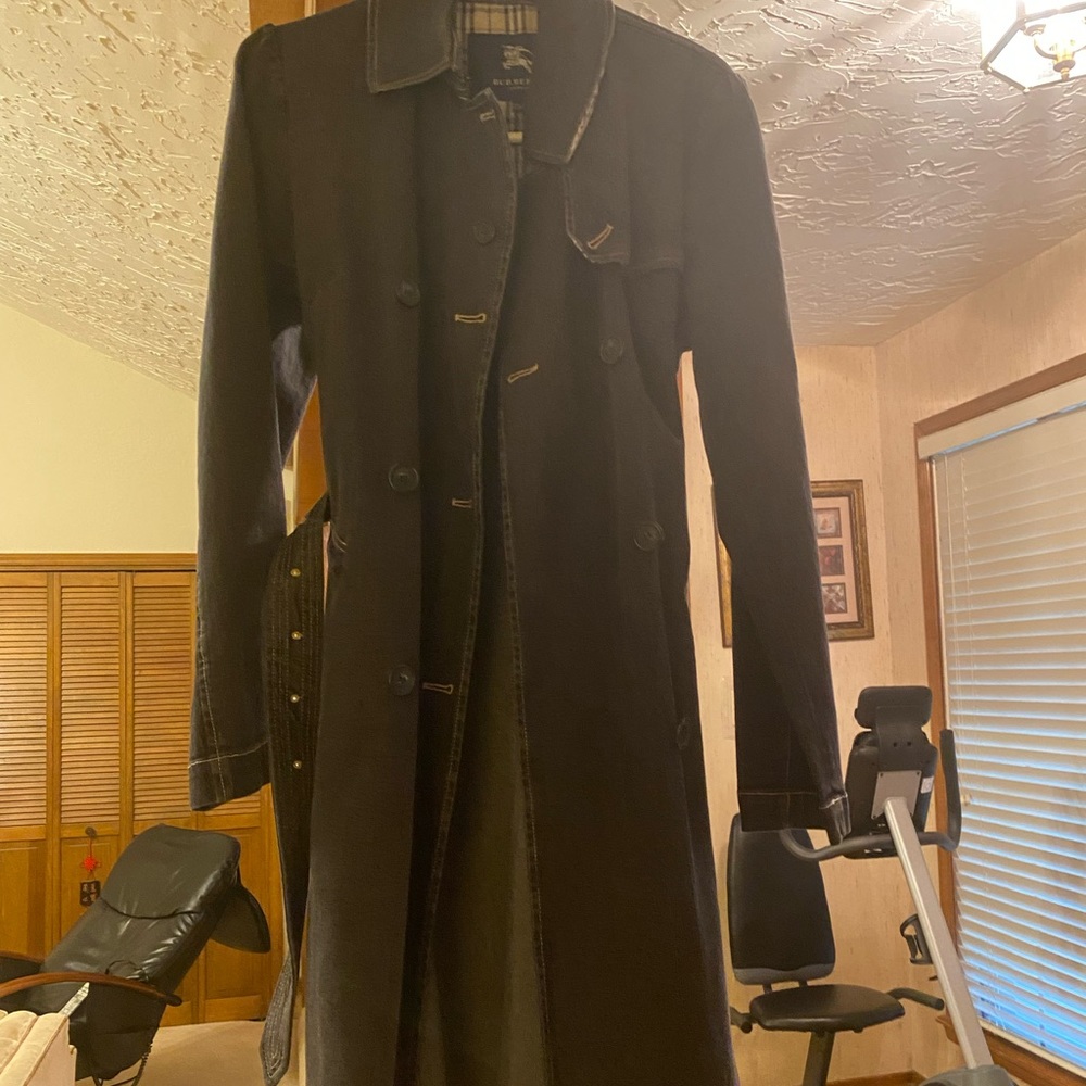 Long denim’s Jean Burberry  jacket  size 8